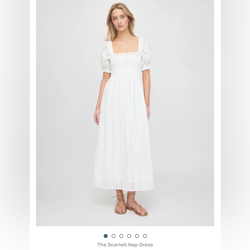 The Scarlett Nap Dress — White Broderie Voile medium
